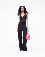 Sculpted Satin Halter Top - Black | Marc Jacobs for sale