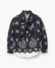 Trompe L'Oeil Eyelet Bow Blouse - Black/White | Marc Jacobs US