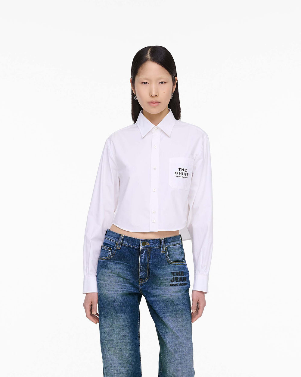 The Cropped Femme Shirt - White | Marc Jacobs online