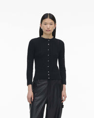 The Shrunken Cashmere Cable Cardigan - Black | Marc Jacobs US