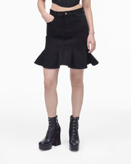 The Fluted Mini Skirt - Black | Marc Jacobs US
