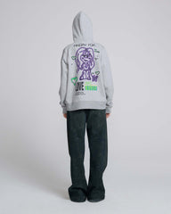 Angry For Love Zip Hoodie - Grey Melange | Marc Jacobs online