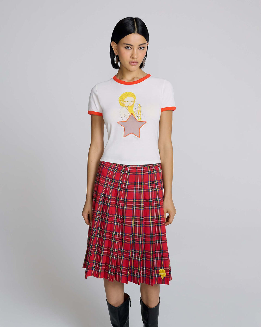 Eri Star Mesh Baby Tee - Chalk | Marc Jacobs online