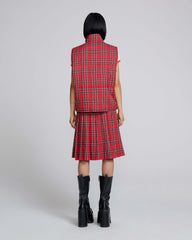 Tartan Puffer Vest - Red Multi | Marc Jacobs sale