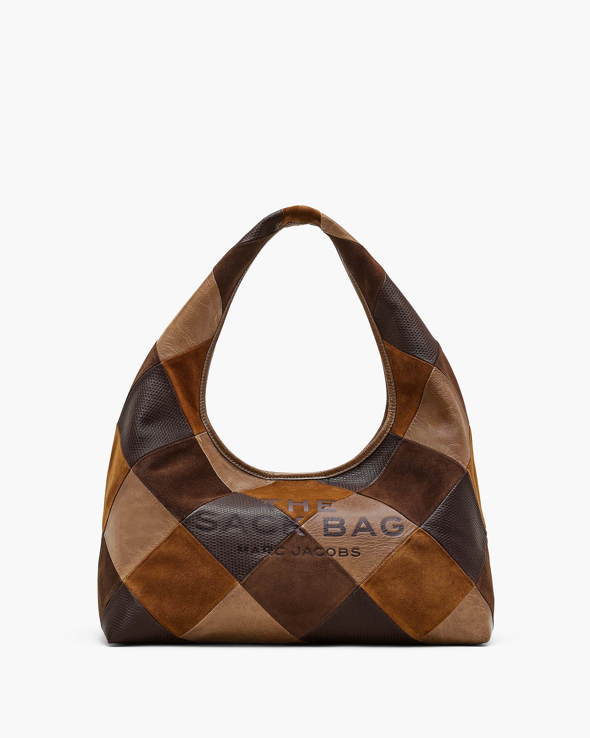 The Suede Patchwork Sack Bag - Brown Multi | Marc Jacobs online