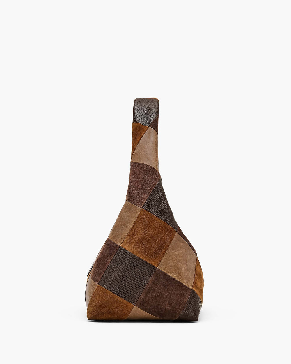 The Suede Patchwork Sack Bag - Brown Multi | Marc Jacobs online