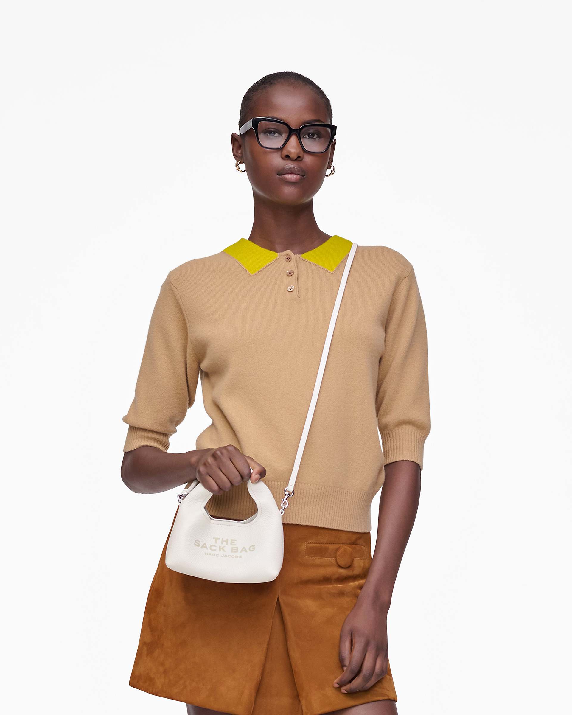 The Micro Crossbody Sack Bag - White | Marc Jacobs online