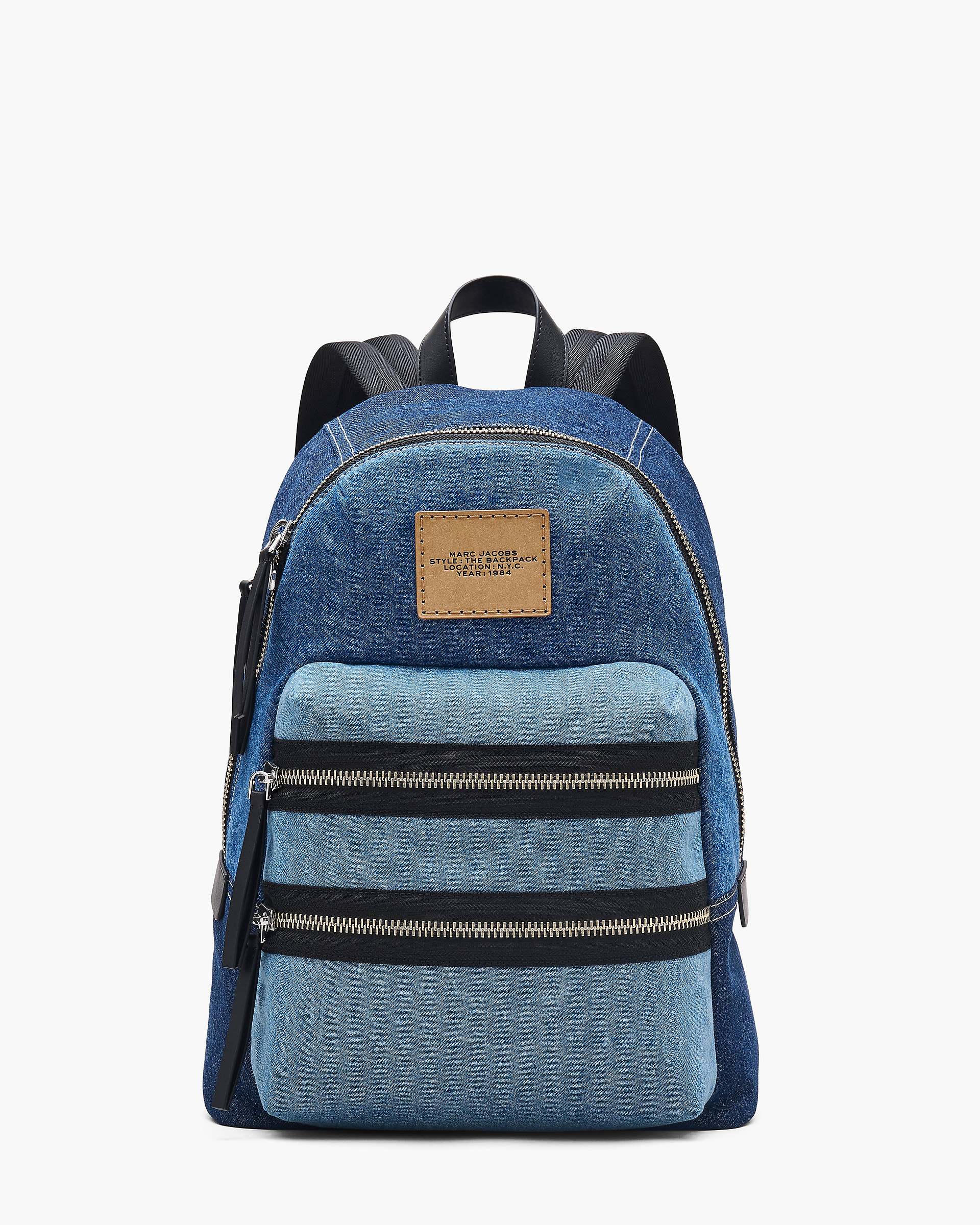 The Biker Colorblock Denim Large Backpack - Indigo Multi | Marc Jacobs on sale