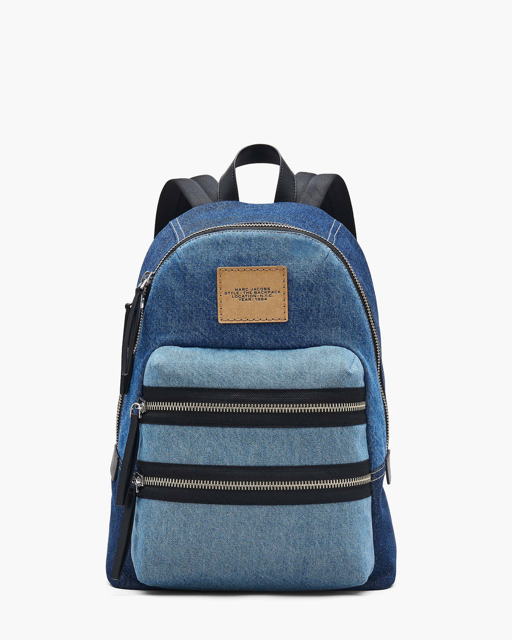 The Biker Colorblock Denim Large Backpack - Indigo Multi | Marc Jacobs on sale
