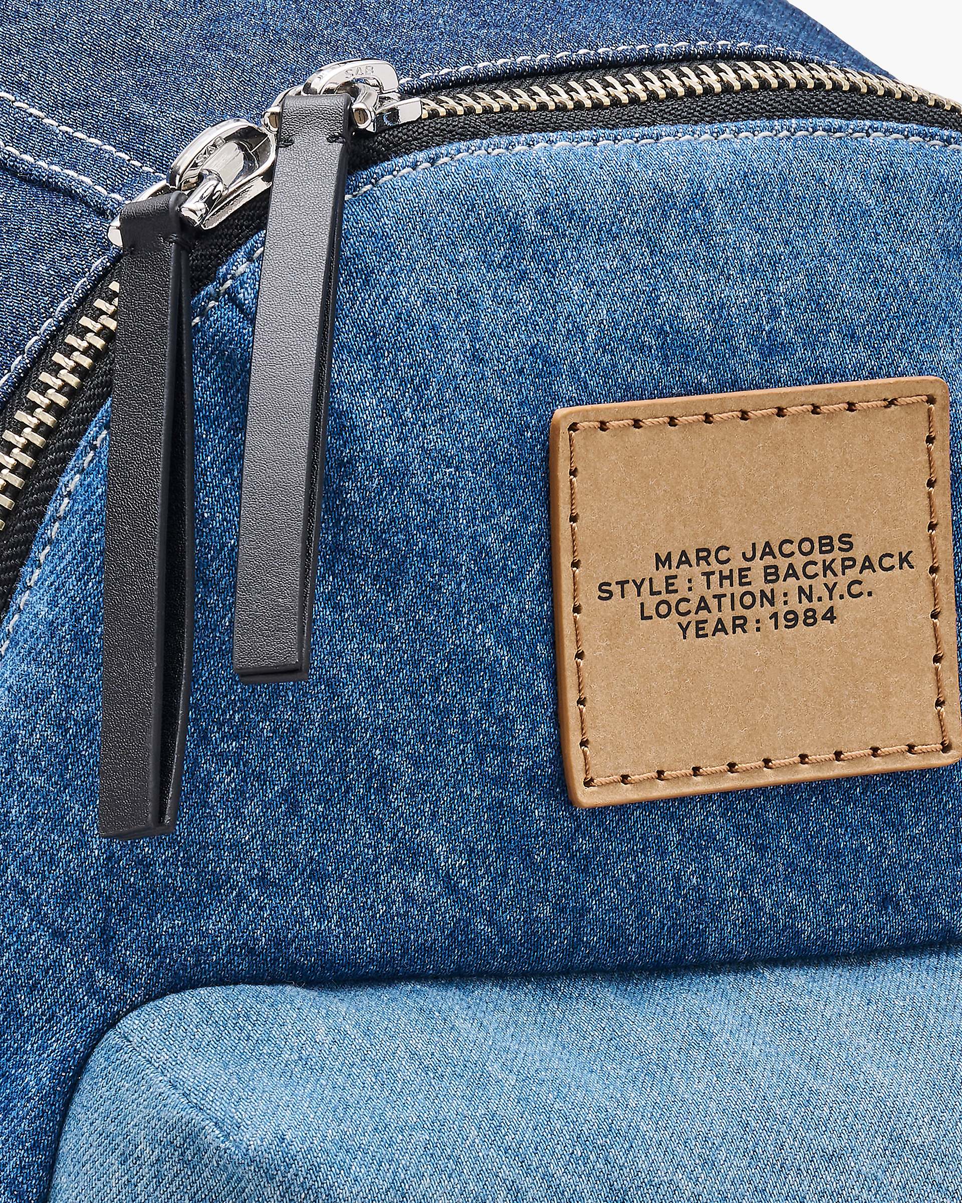 The Biker Colorblock Denim Large Backpack - Indigo Multi | Marc Jacobs on sale