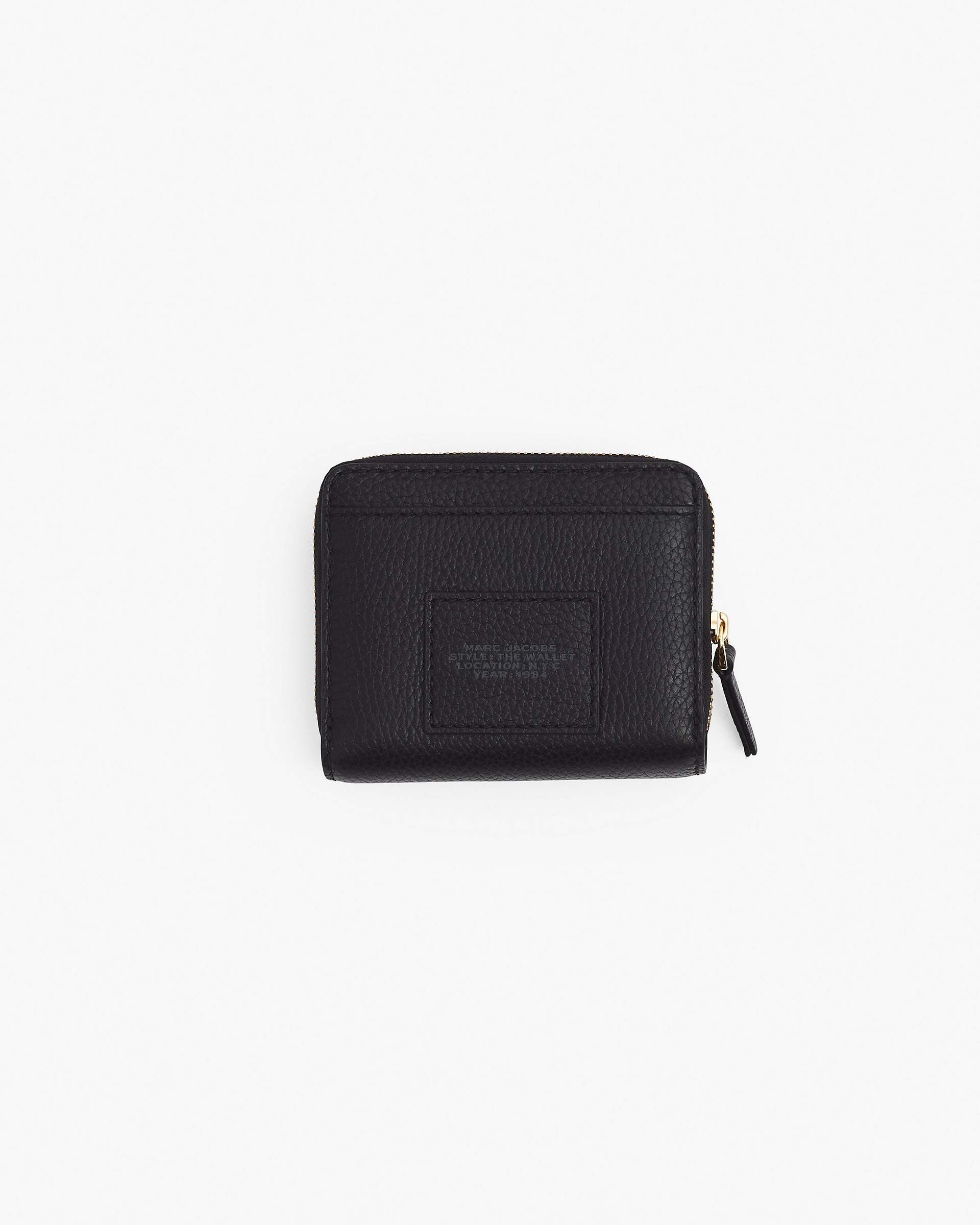 The Leather Mini Compact Wallet - Black|Black | Marc Jacobs online