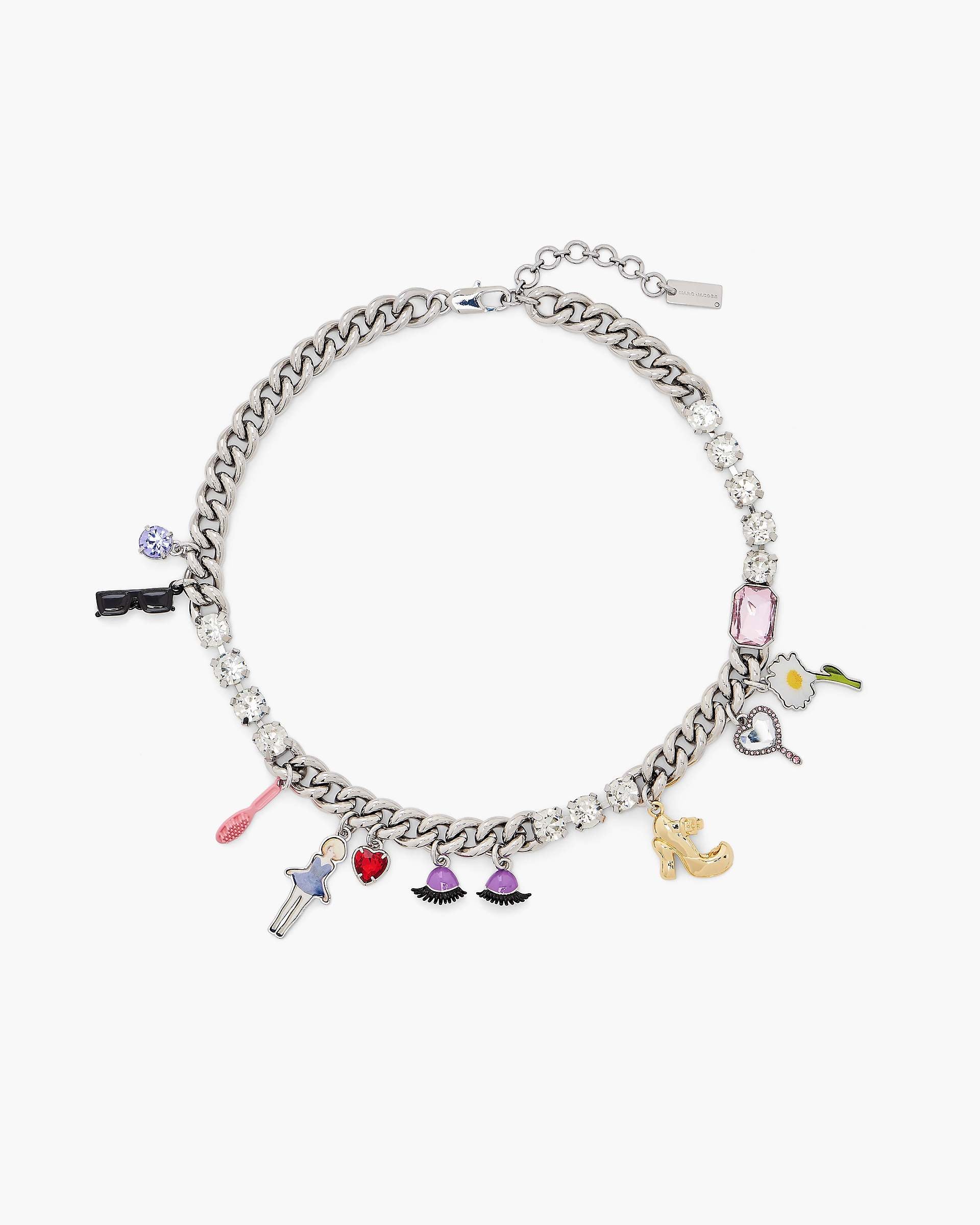 The Dollhouse Charm Necklace - Silver/Multi | Marc Jacobs online