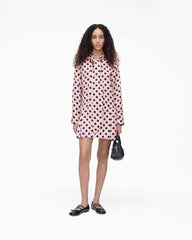 Dots Bow Pleated Dress - Peach Multi | Marc Jacobs online