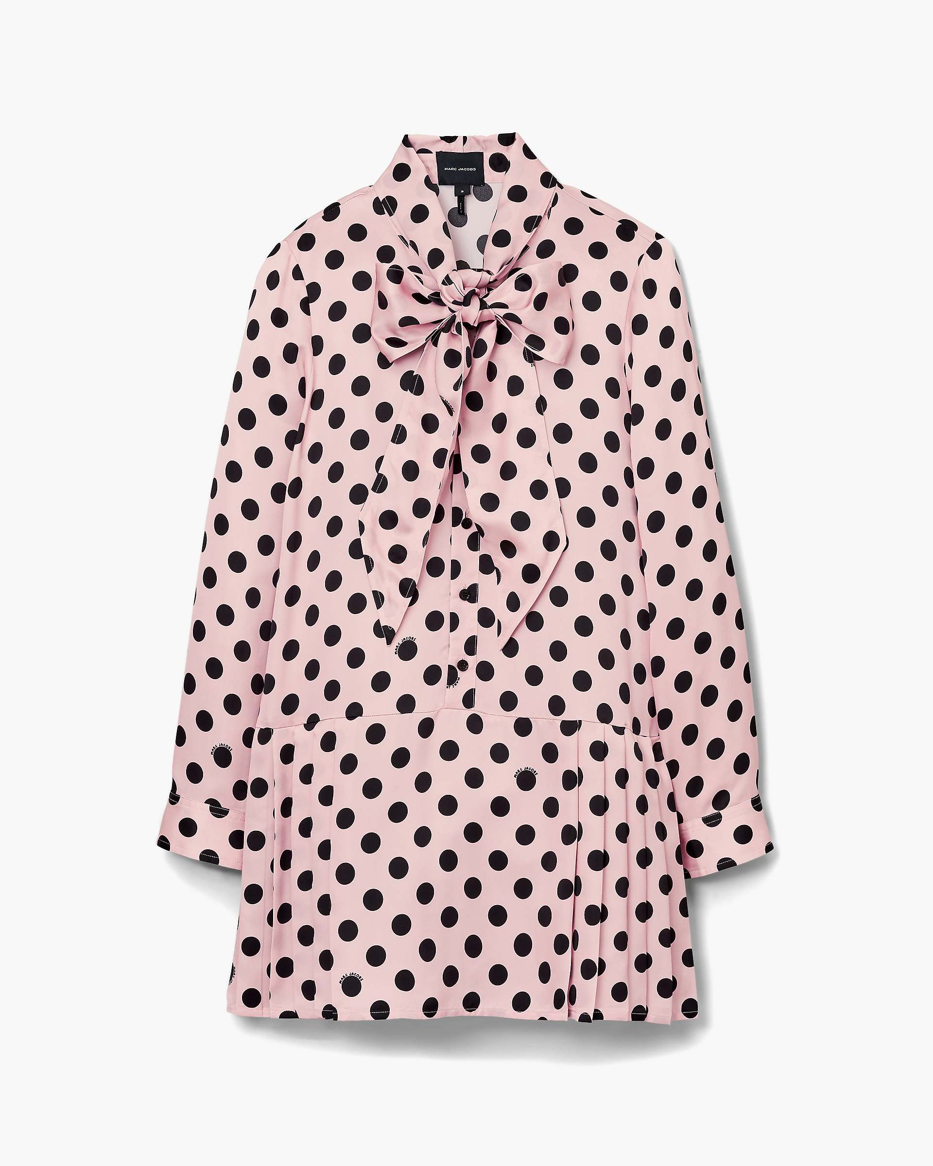 Dots Bow Pleated Dress - Peach Multi | Marc Jacobs online