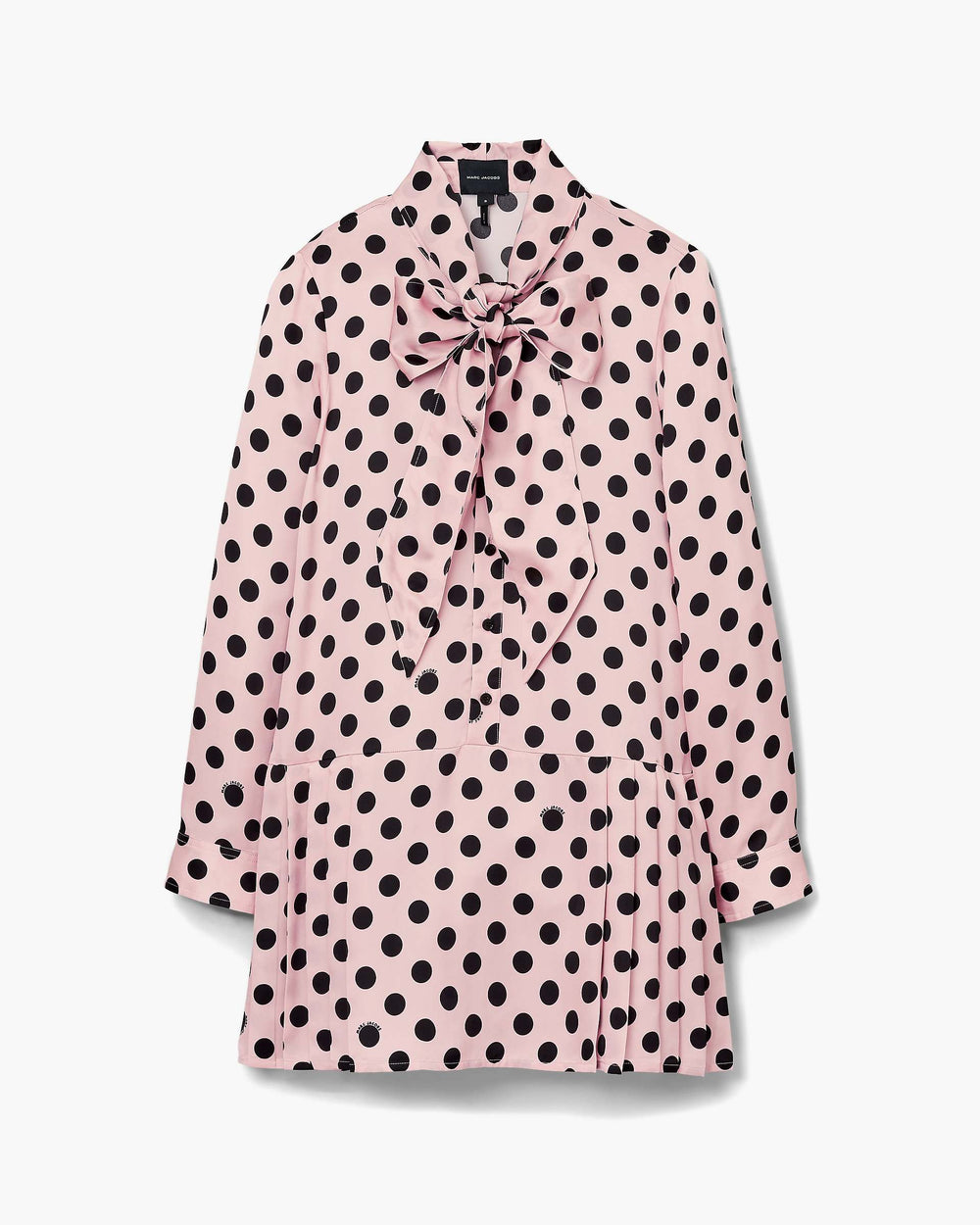 Dots Bow Pleated Dress - Peach Multi | Marc Jacobs online