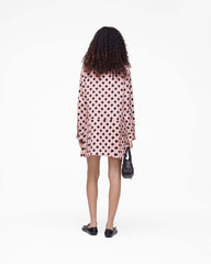 Dots Bow Pleated Dress - Peach Multi | Marc Jacobs online