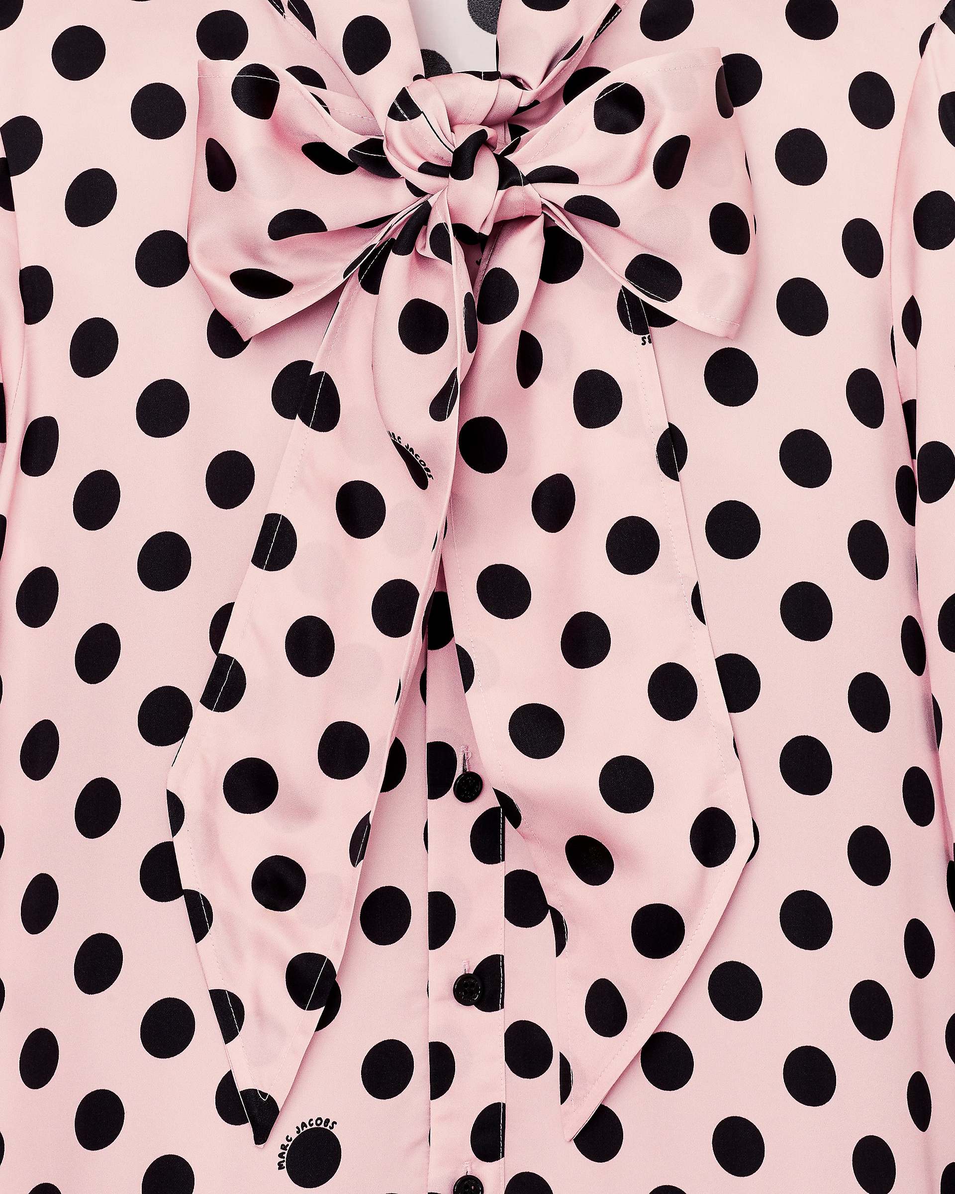 Dots Bow Pleated Dress - Peach Multi | Marc Jacobs online