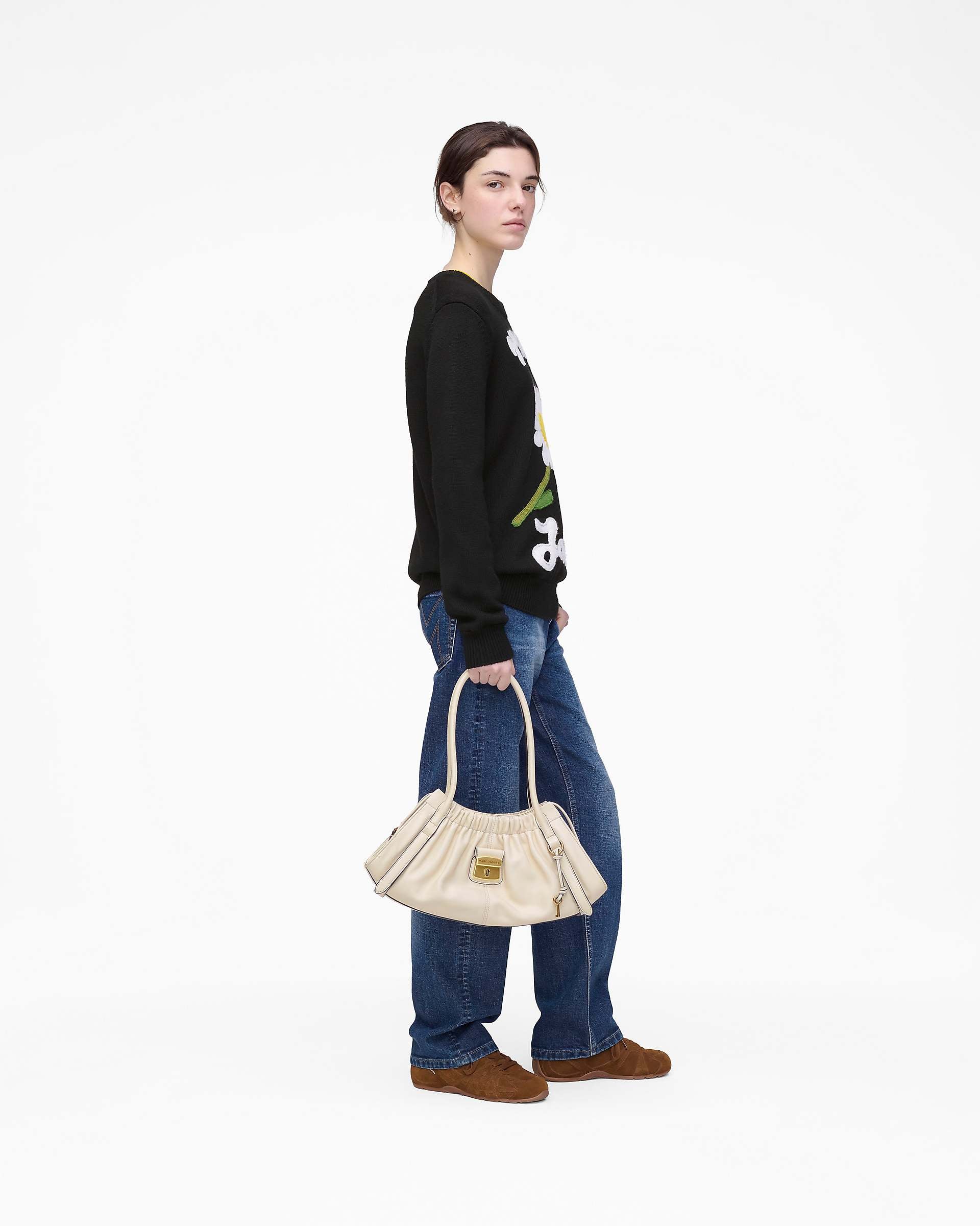 Marc Is Joy Jacquard Crewneck - Black | Marc Jacobs sale