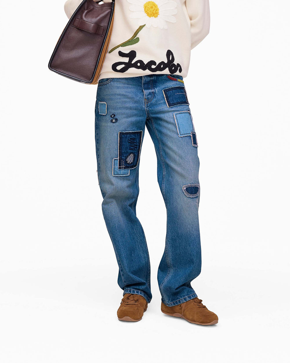 Patchwork Straight Jean - Bright Indigo | Marc Jacobs for sale