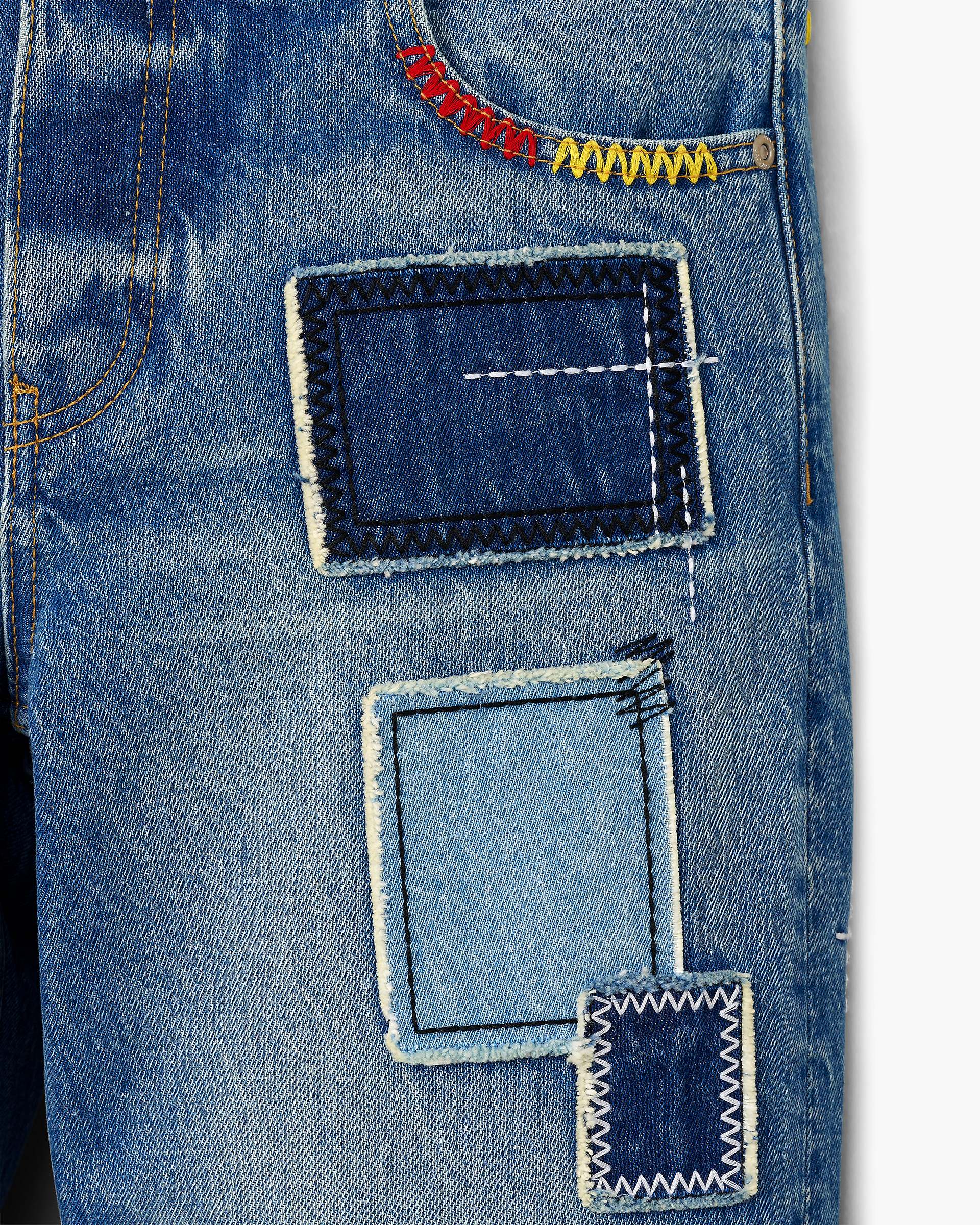Patchwork Straight Jean - Bright Indigo | Marc Jacobs for sale