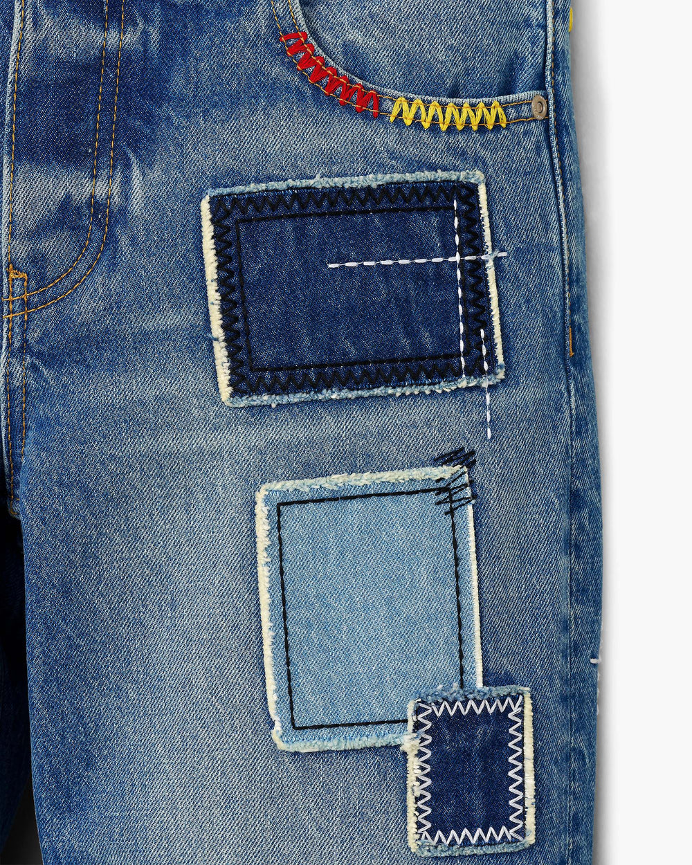 Patchwork Straight Jean - Bright Indigo | Marc Jacobs for sale