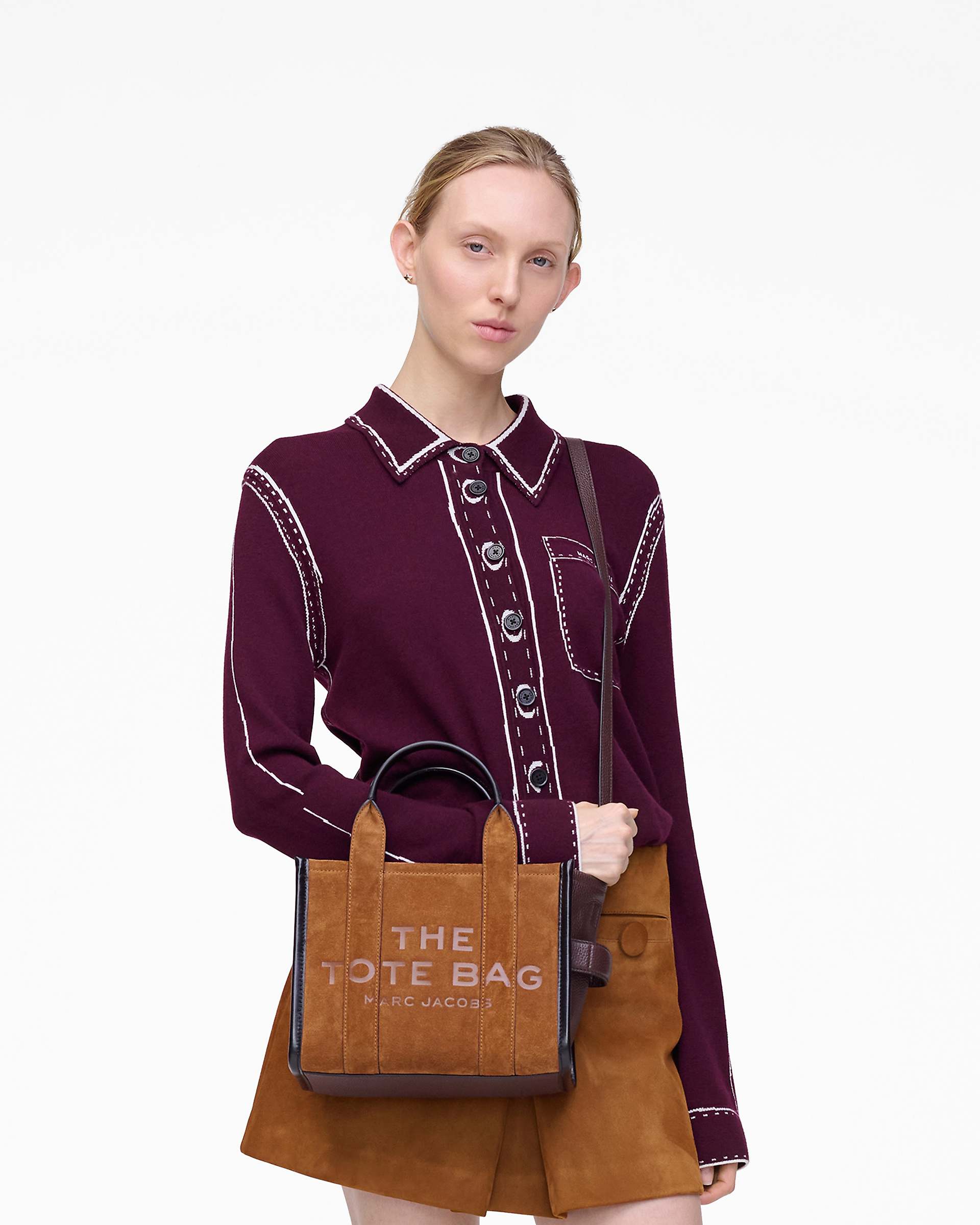 The Suede Small Tote Bag - Copper | Marc Jacobs on sale