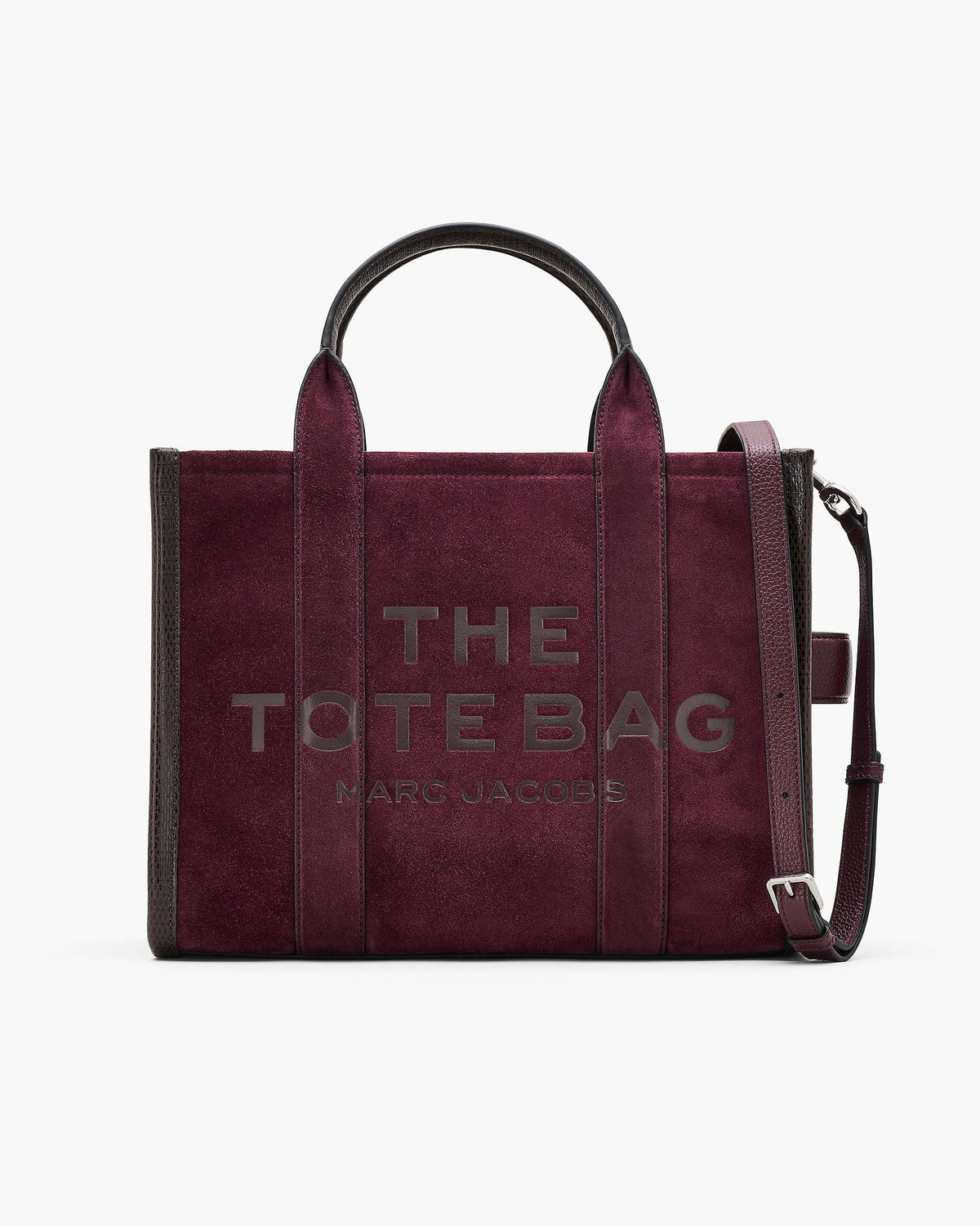 The Suede Medium Tote Bag - Dark Plum | Marc Jacobs US