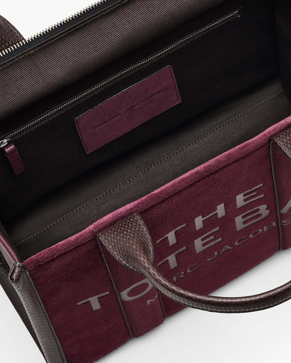 The Suede Medium Tote Bag - Dark Plum | Marc Jacobs US
