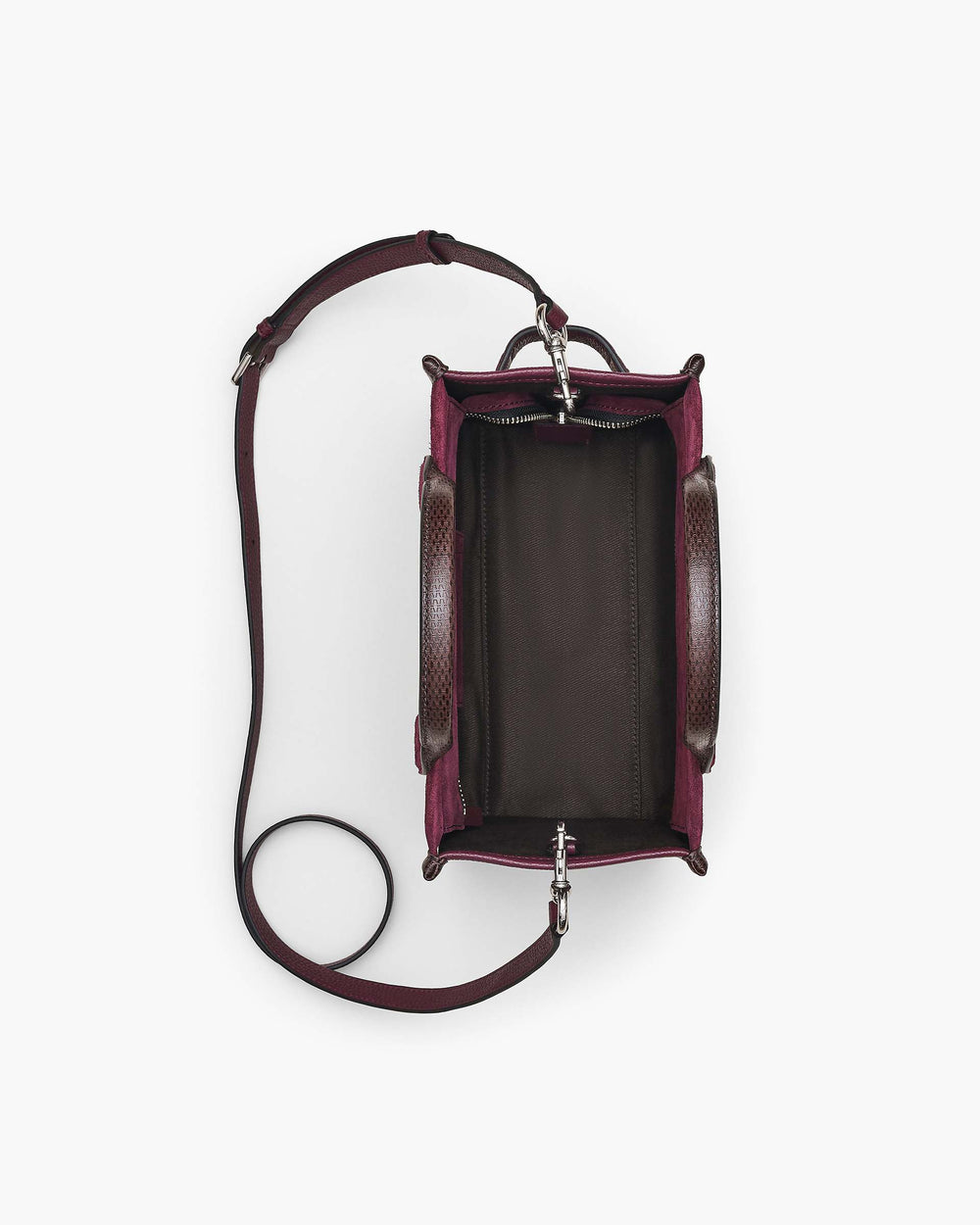 The Suede Small Tote Bag - Dark Plum | Marc Jacobs online
