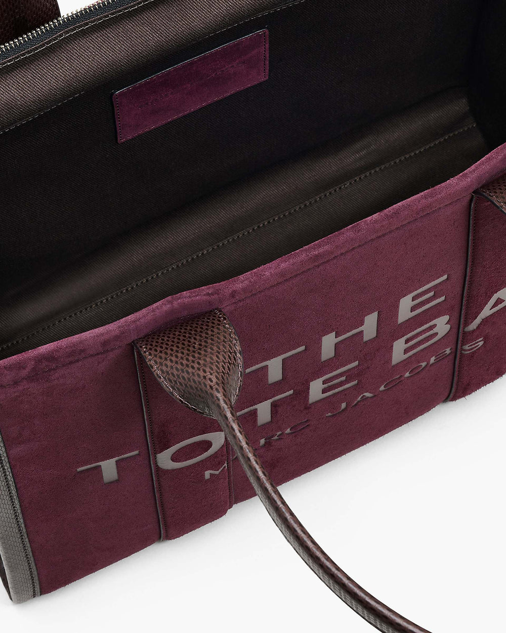 The Suede Large Tote Bag - Dark Plum | Marc Jacobs online