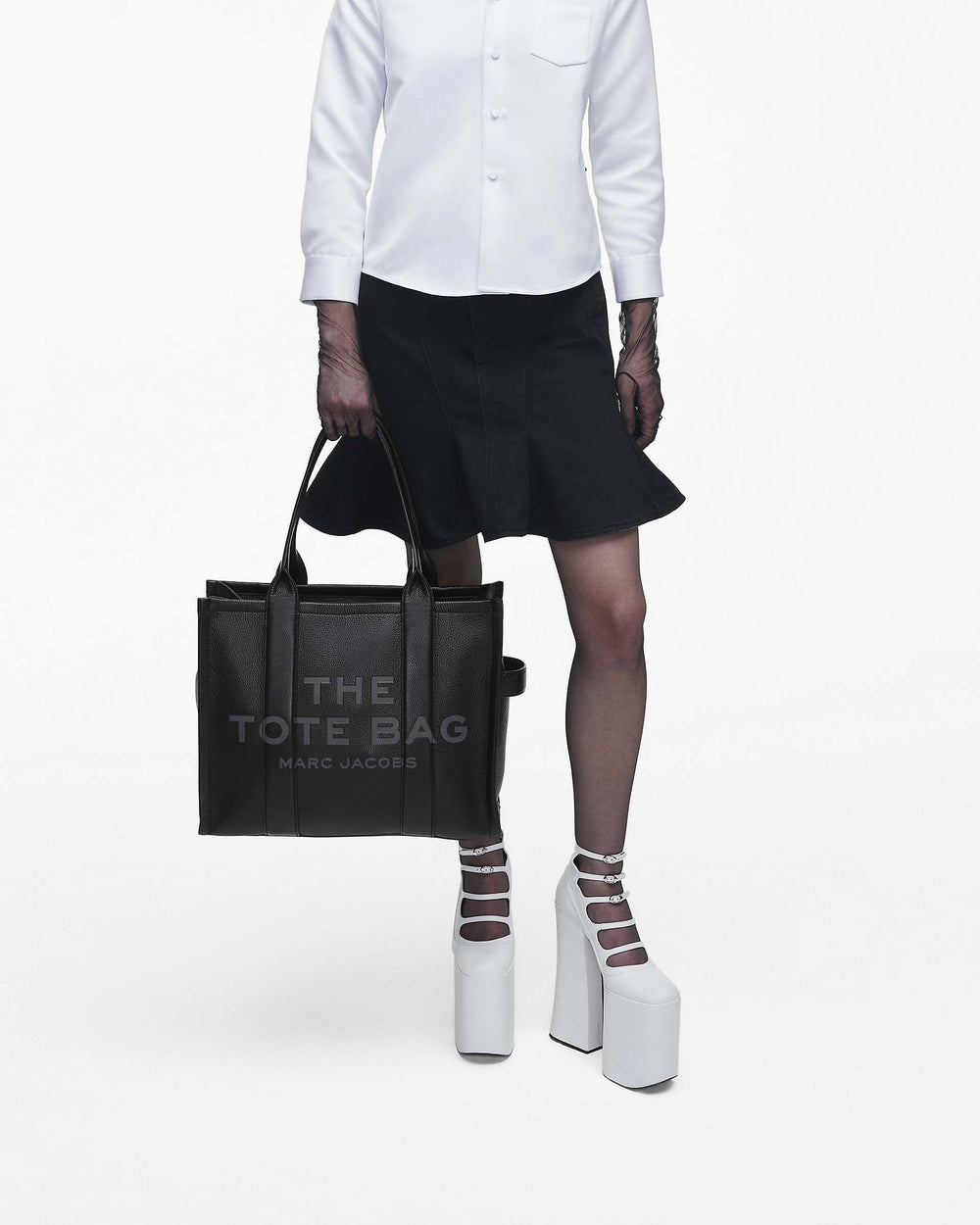 The Leather Large Tote Bag - Black | Marc Jacobs sale