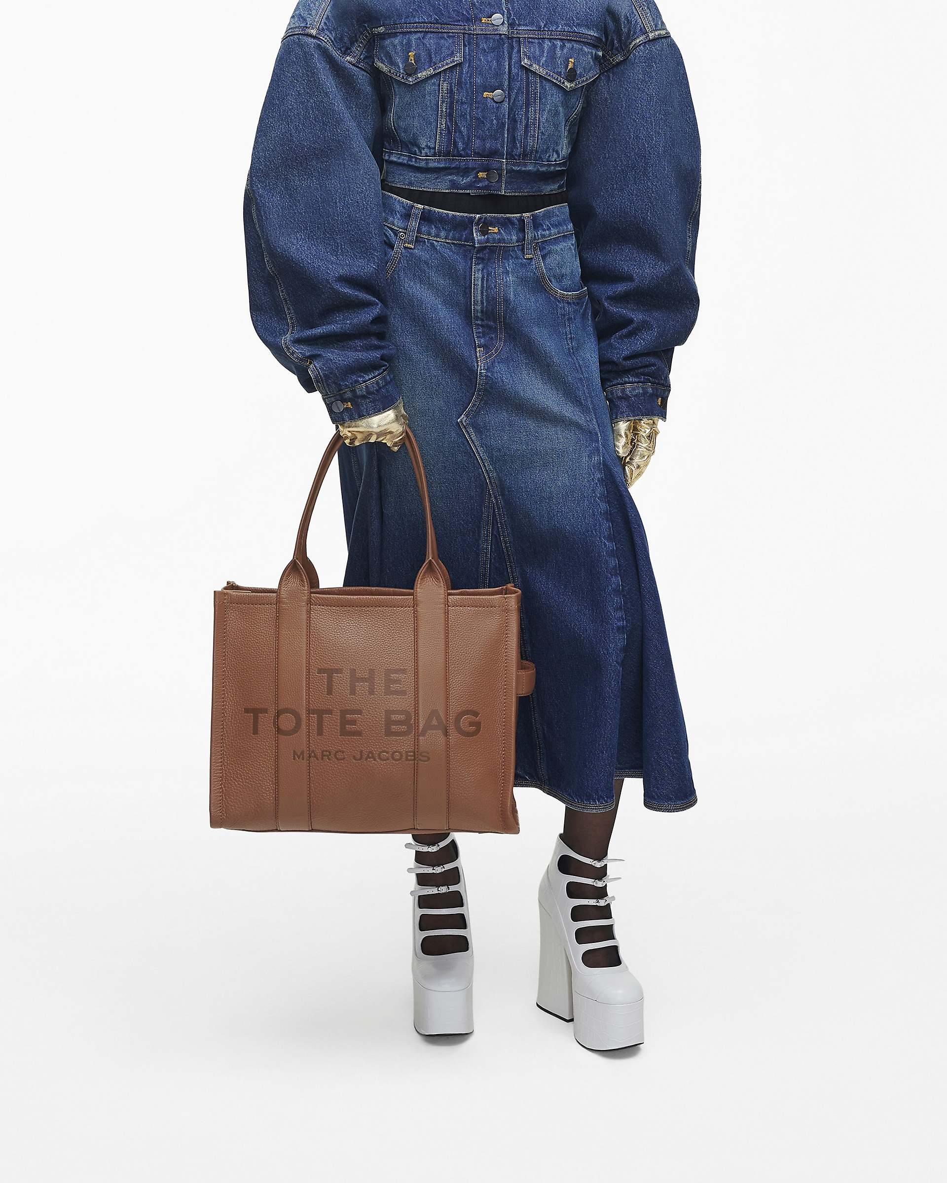 The Leather Large Tote Bag - Argan Oil | Marc Jacobs for sale