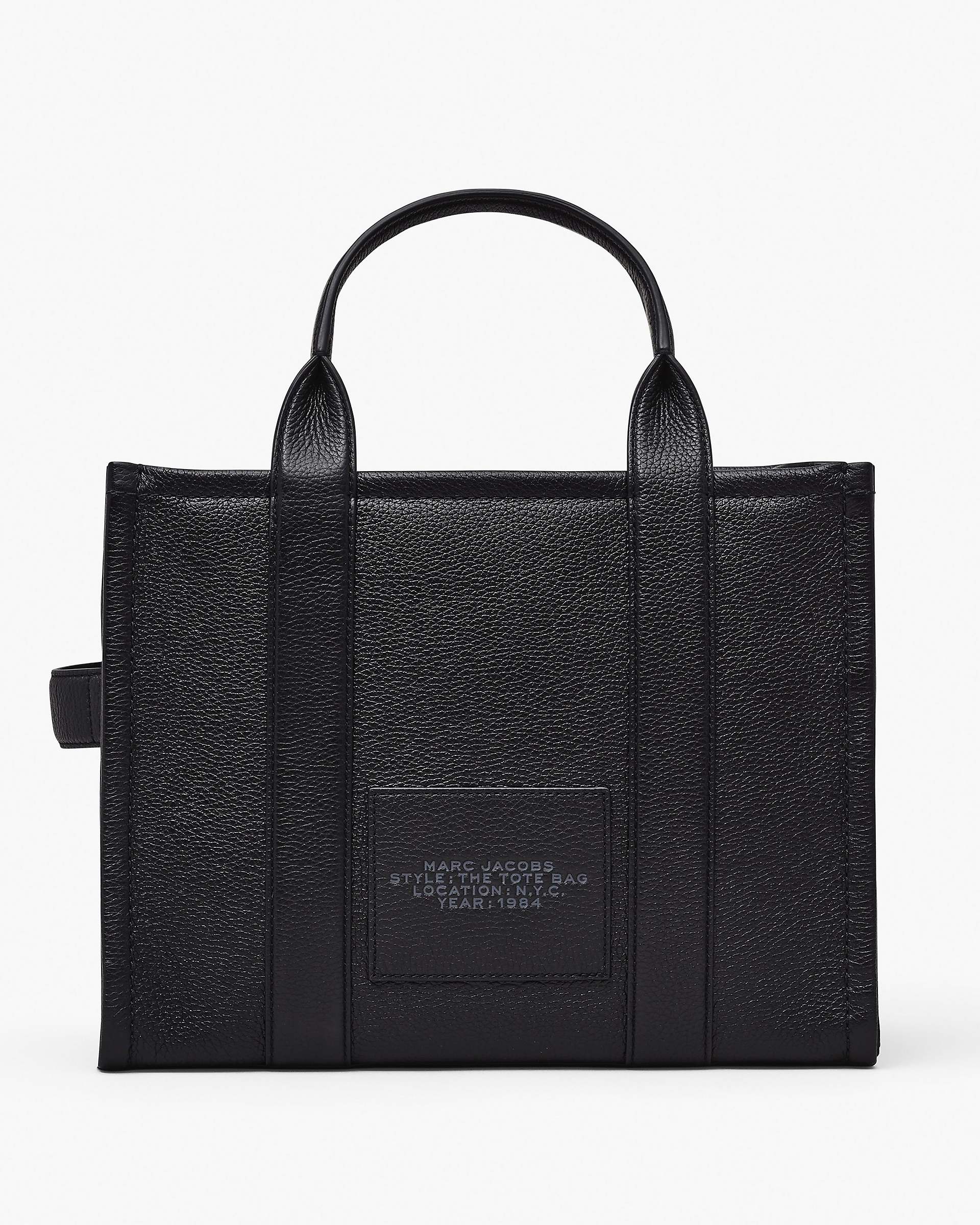 The Leather Medium Tote Bag - Black | Marc Jacobs on sale