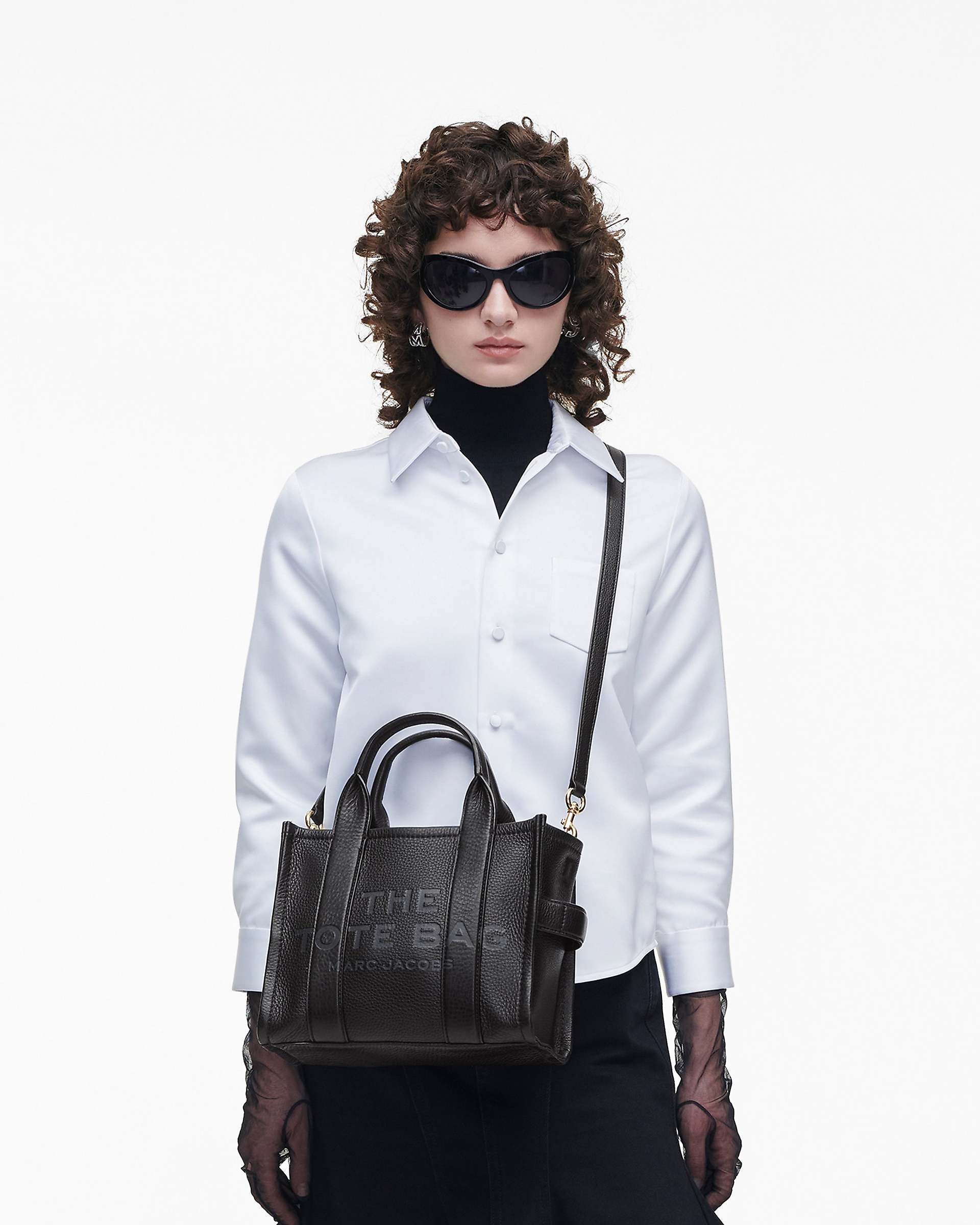 The Leather Small Tote Bag - Black | Marc Jacobs US
