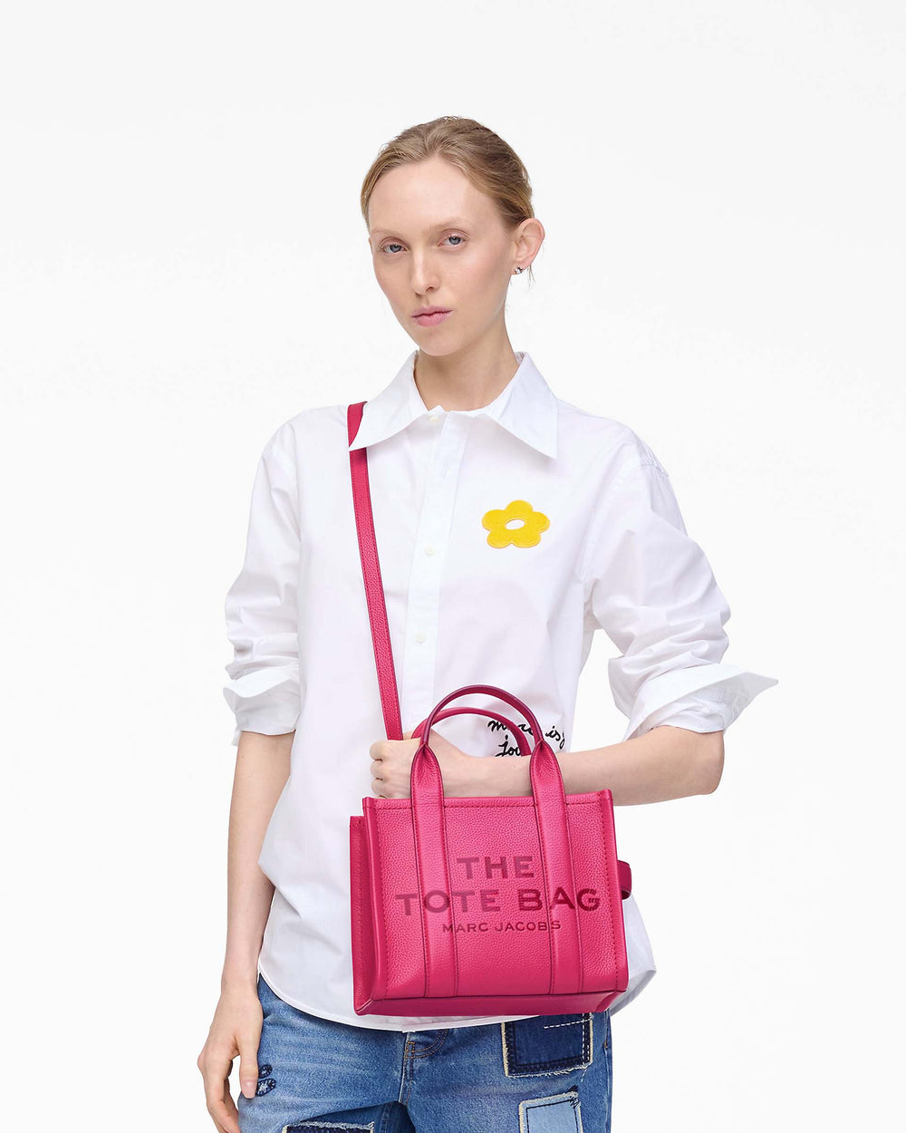 The Leather Small Tote Bag - Raspberry Pink | Marc Jacobs discount