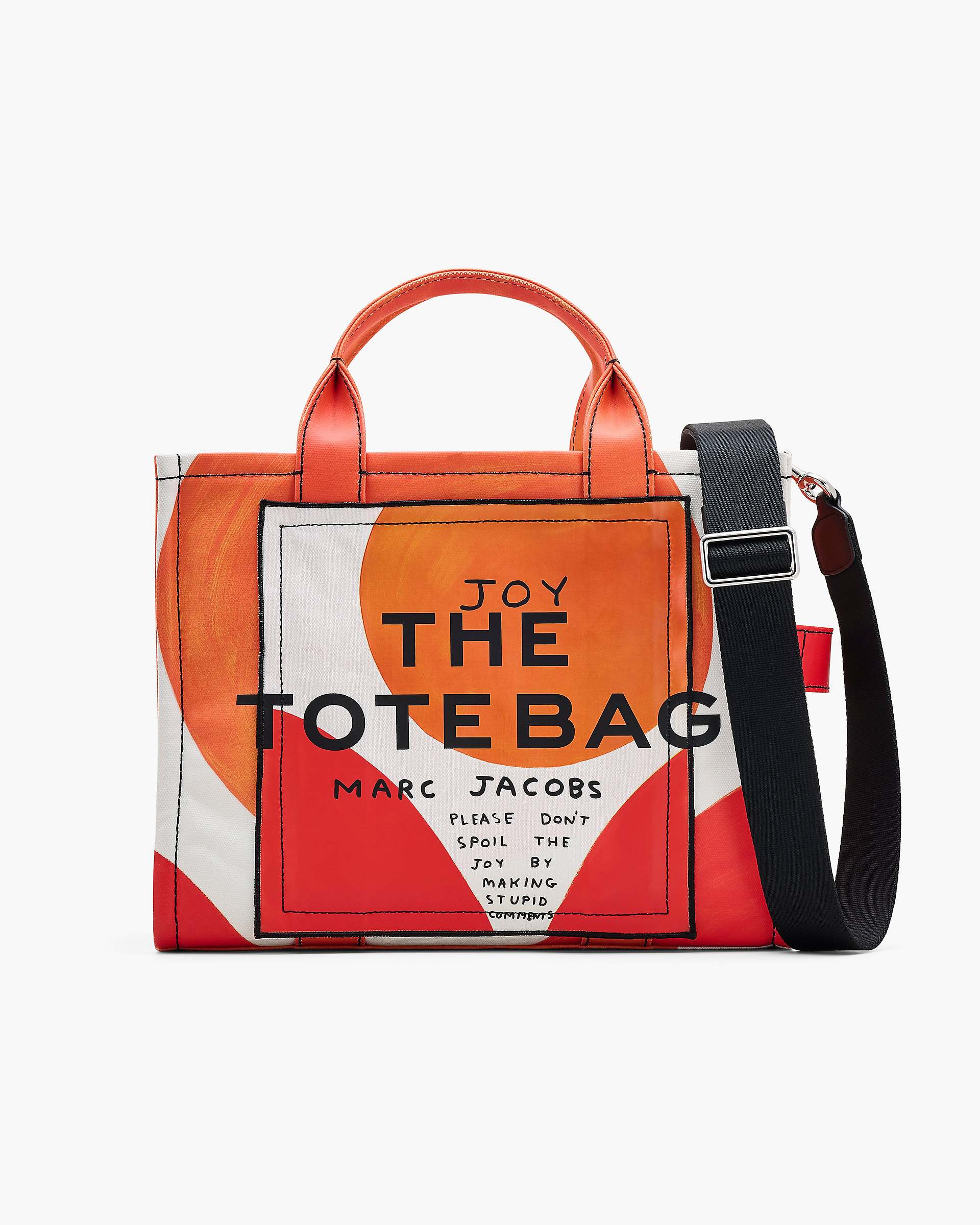 David Shrigley X Marc Jacobs Canvas Medium Tote Bag - Orange Multi | Marc Jacobs online