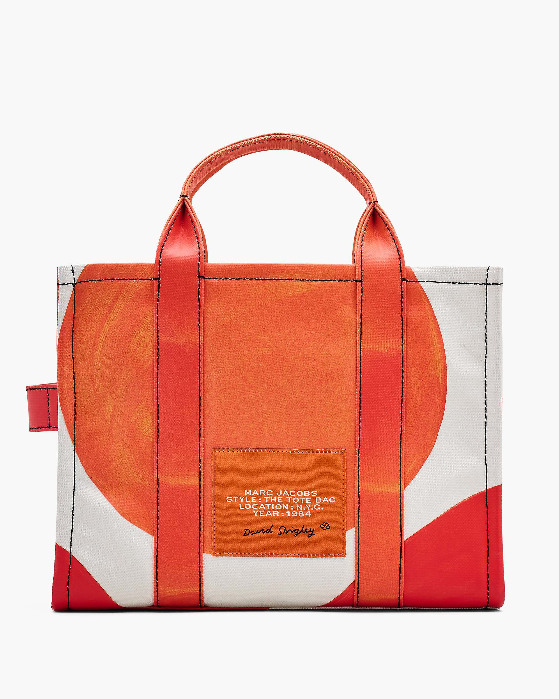 David Shrigley X Marc Jacobs Canvas Medium Tote Bag - Orange Multi | Marc Jacobs online