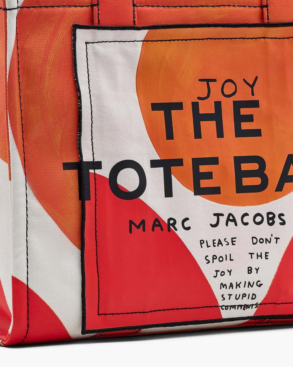 David Shrigley X Marc Jacobs Canvas Medium Tote Bag - Orange Multi | Marc Jacobs online