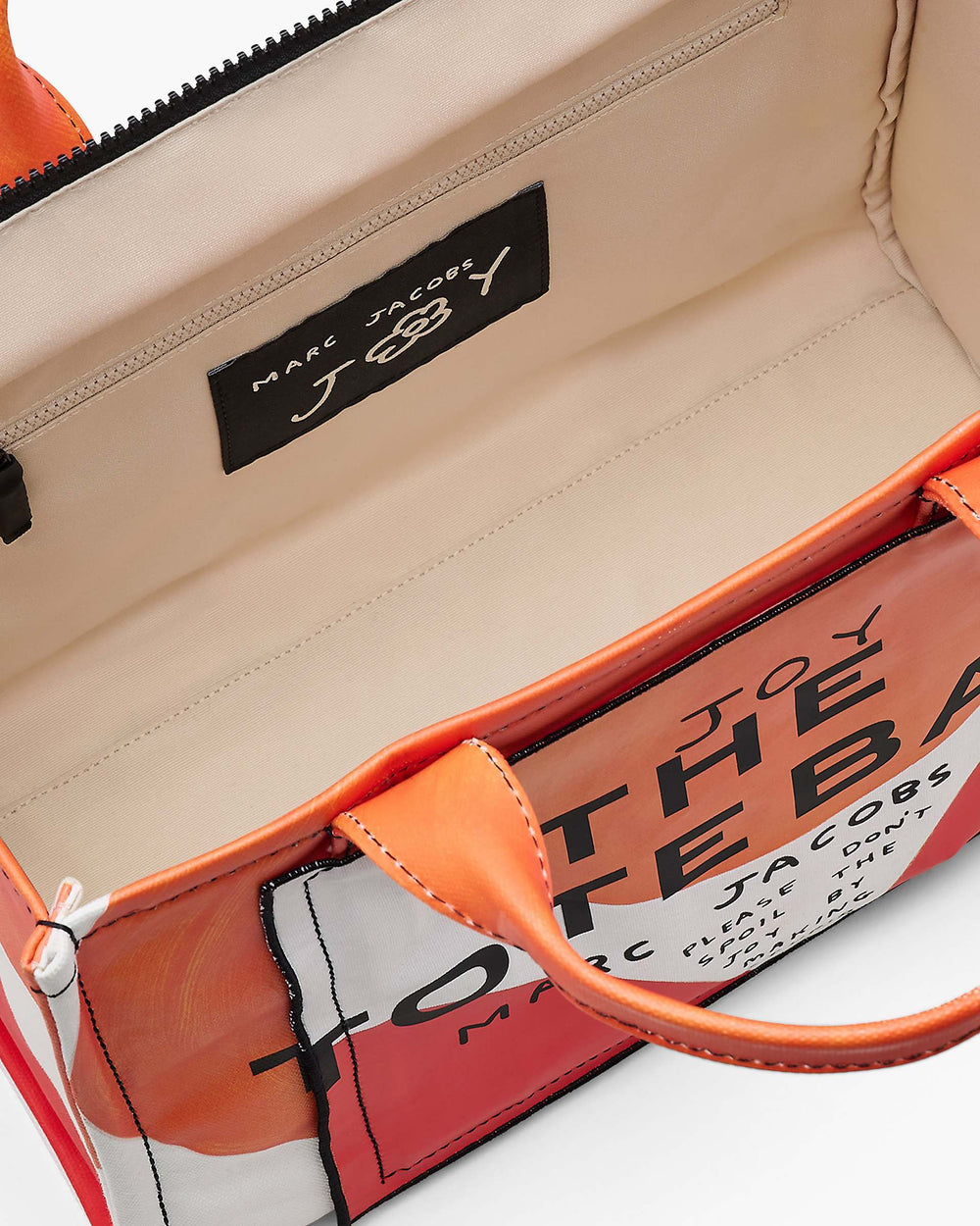 David Shrigley X Marc Jacobs Canvas Medium Tote Bag - Orange Multi | Marc Jacobs online