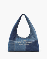 The Patchwork Denim Sack Bag - Blue Denim | Marc Jacobs online