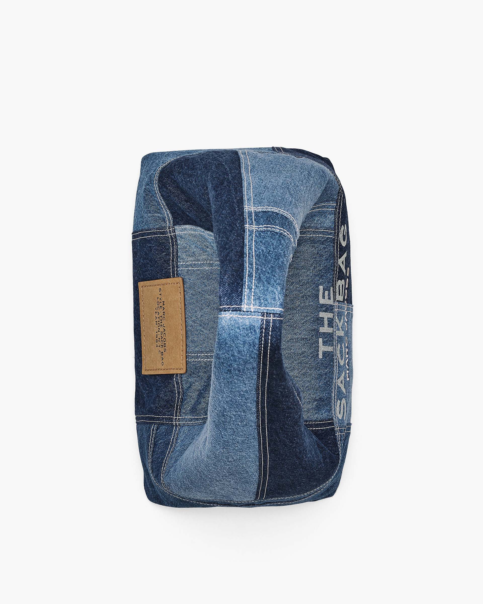 The Patchwork Denim Sack Bag - Blue Denim | Marc Jacobs online