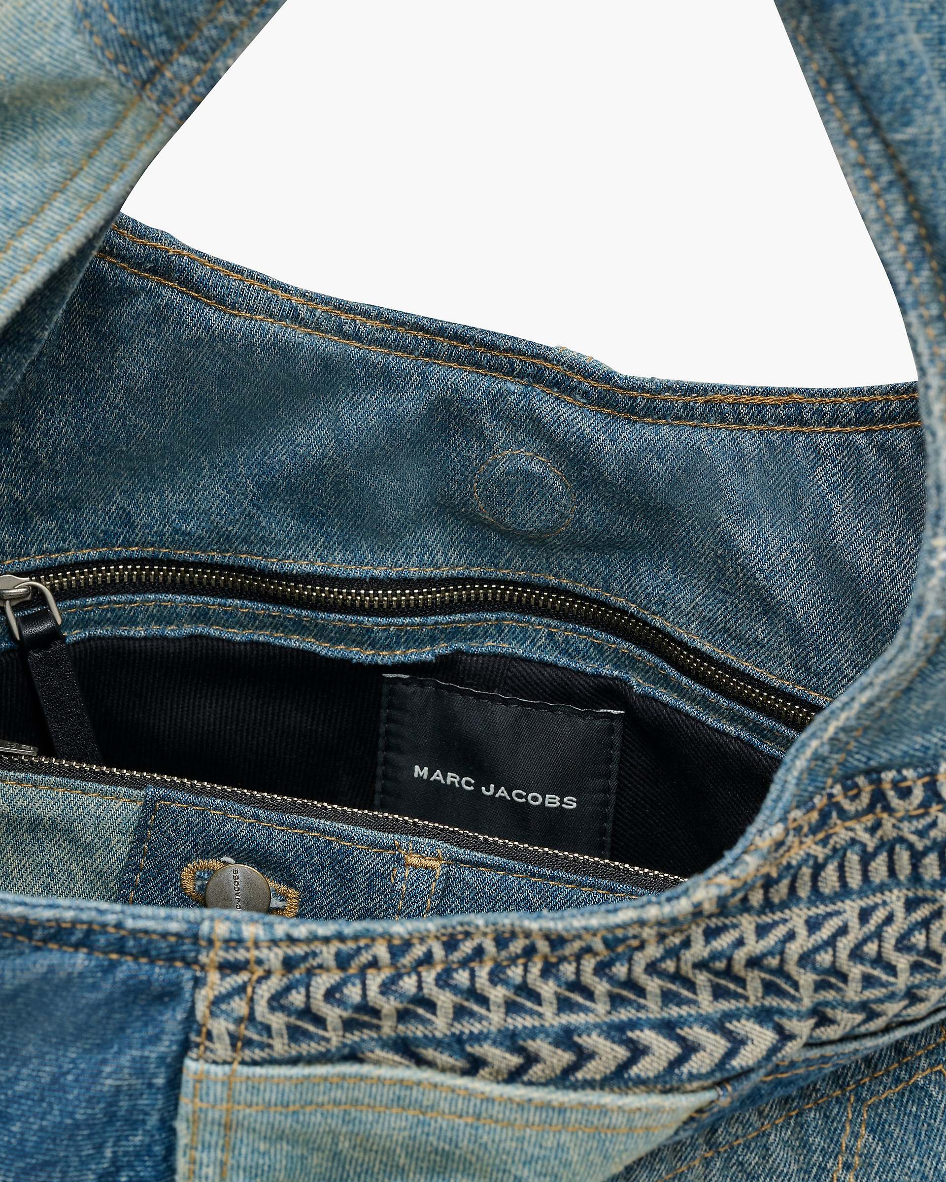 The Deconstructed Denim Sack Bag - Indigo Multi | Marc Jacobs on sale