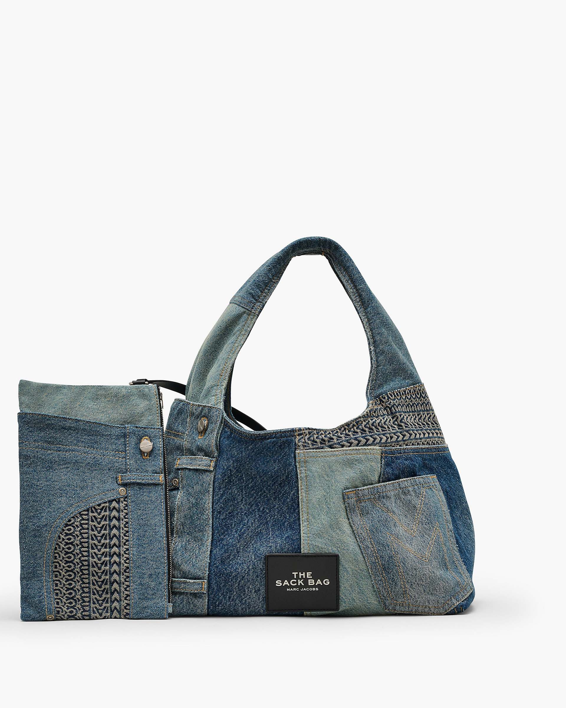 The Deconstructed Denim Sack Bag - Indigo Multi | Marc Jacobs on sale