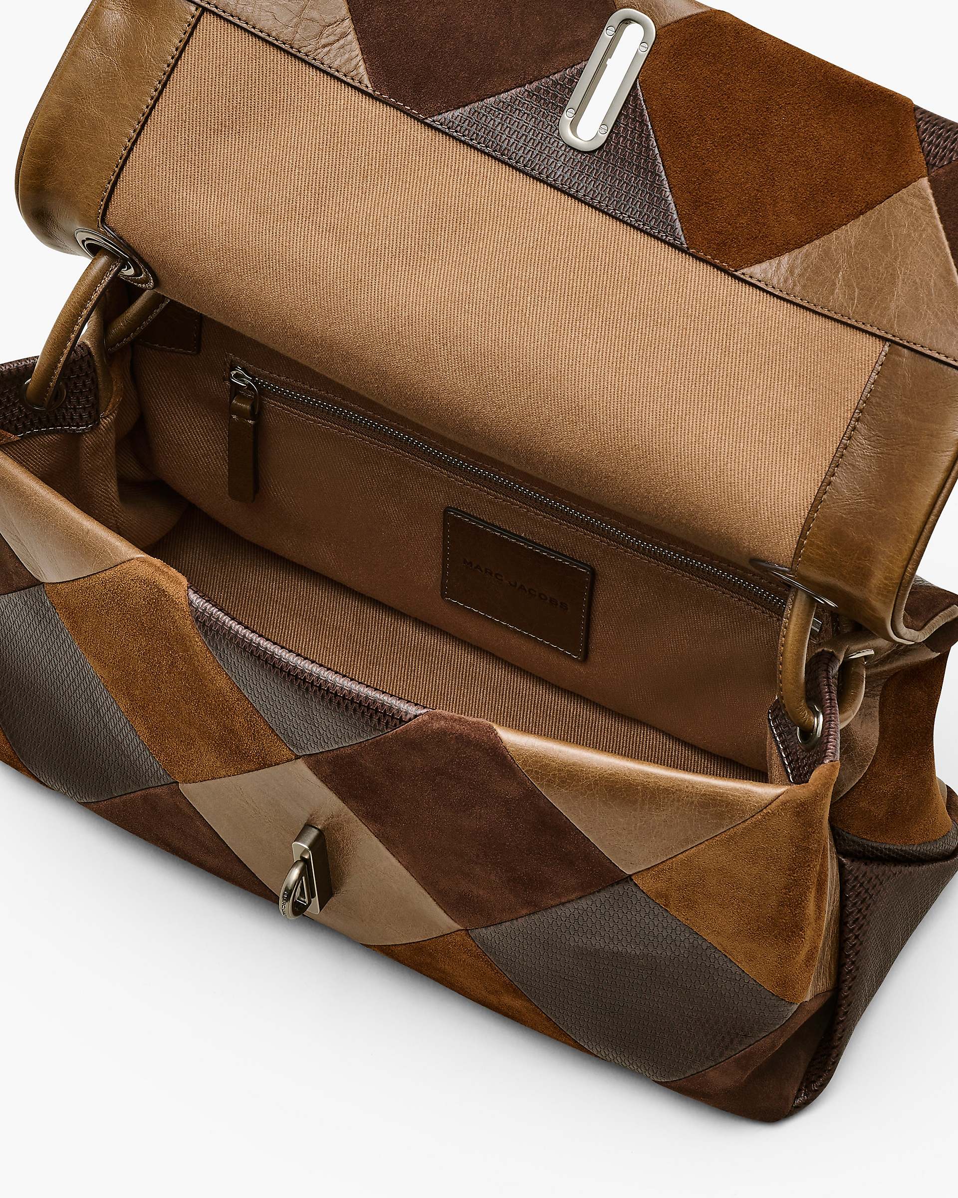 The Suede Patchwork Large Dual Bag - Brown Multi | Marc Jacobs online