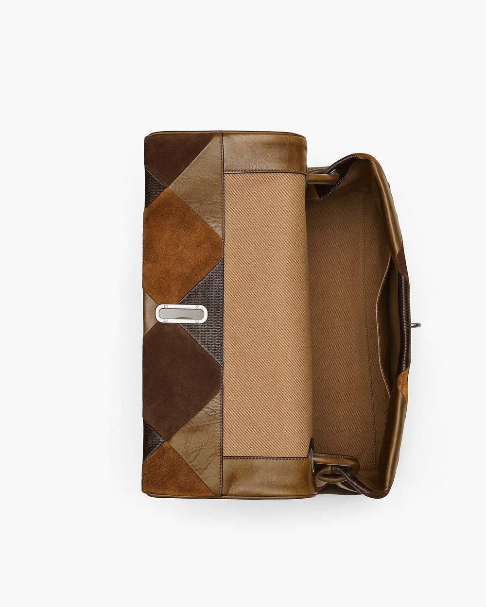 The Suede Patchwork Large Dual Bag - Brown Multi | Marc Jacobs online