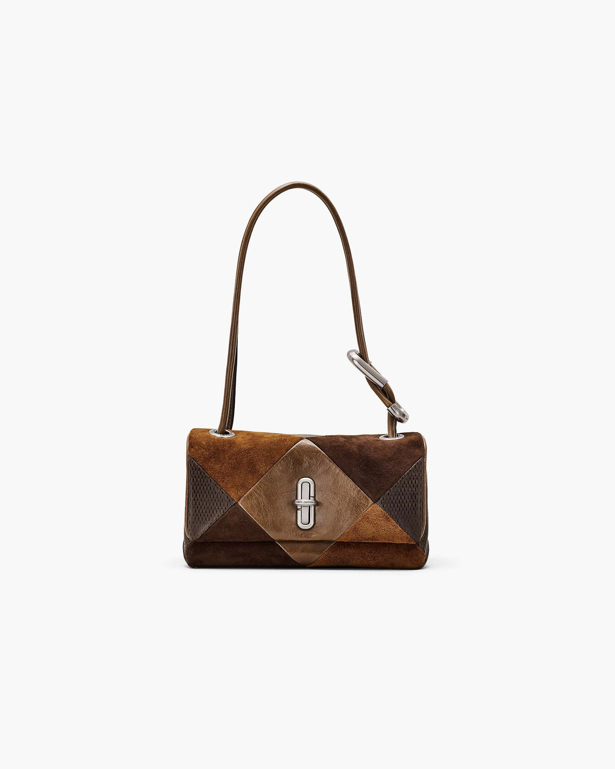 The Suede Patchwork Mini Dual Shoulder Bag - Brown Multi | Marc Jacobs US
