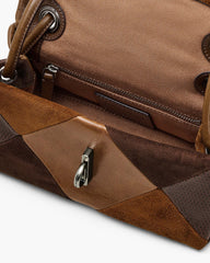 The Suede Patchwork Mini Dual Shoulder Bag - Brown Multi | Marc Jacobs US