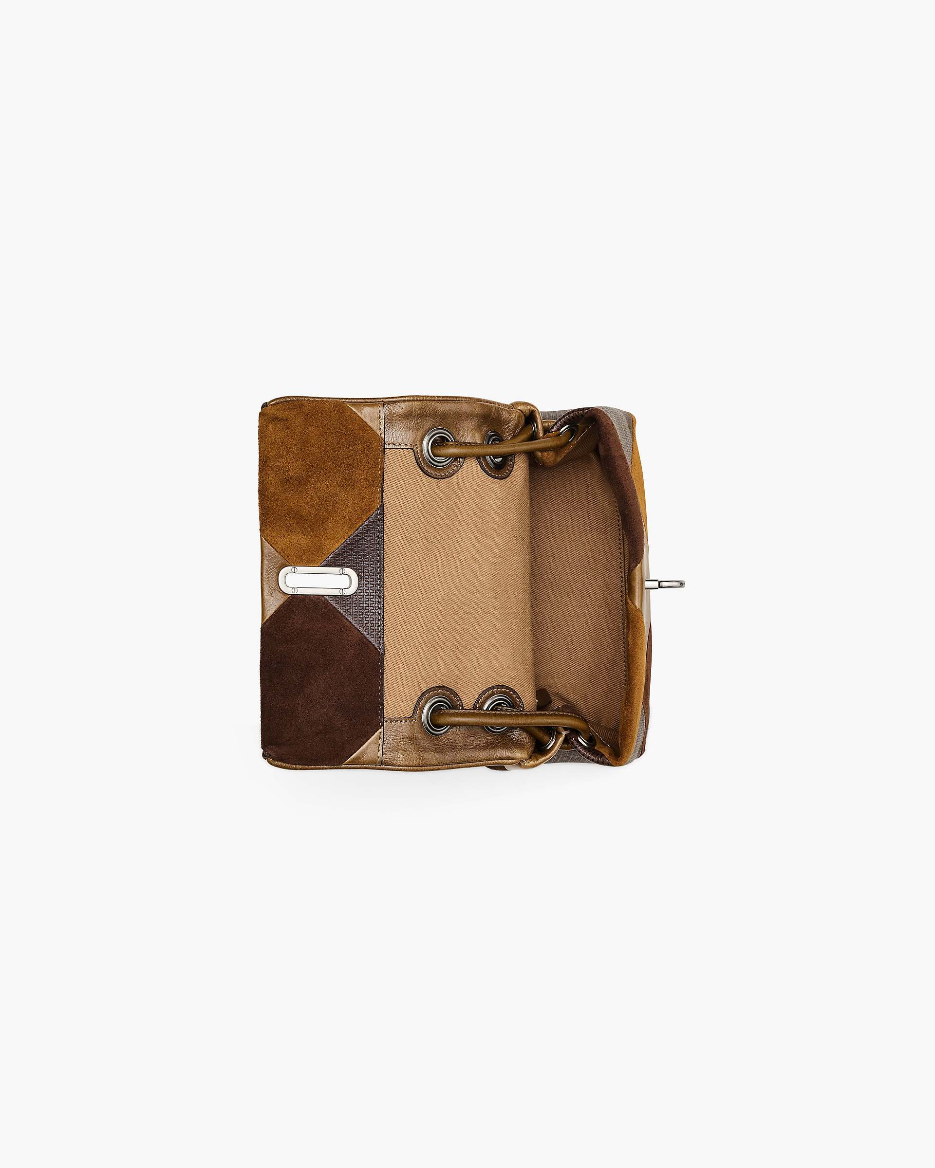 The Suede Patchwork Mini Dual Shoulder Bag - Brown Multi | Marc Jacobs US