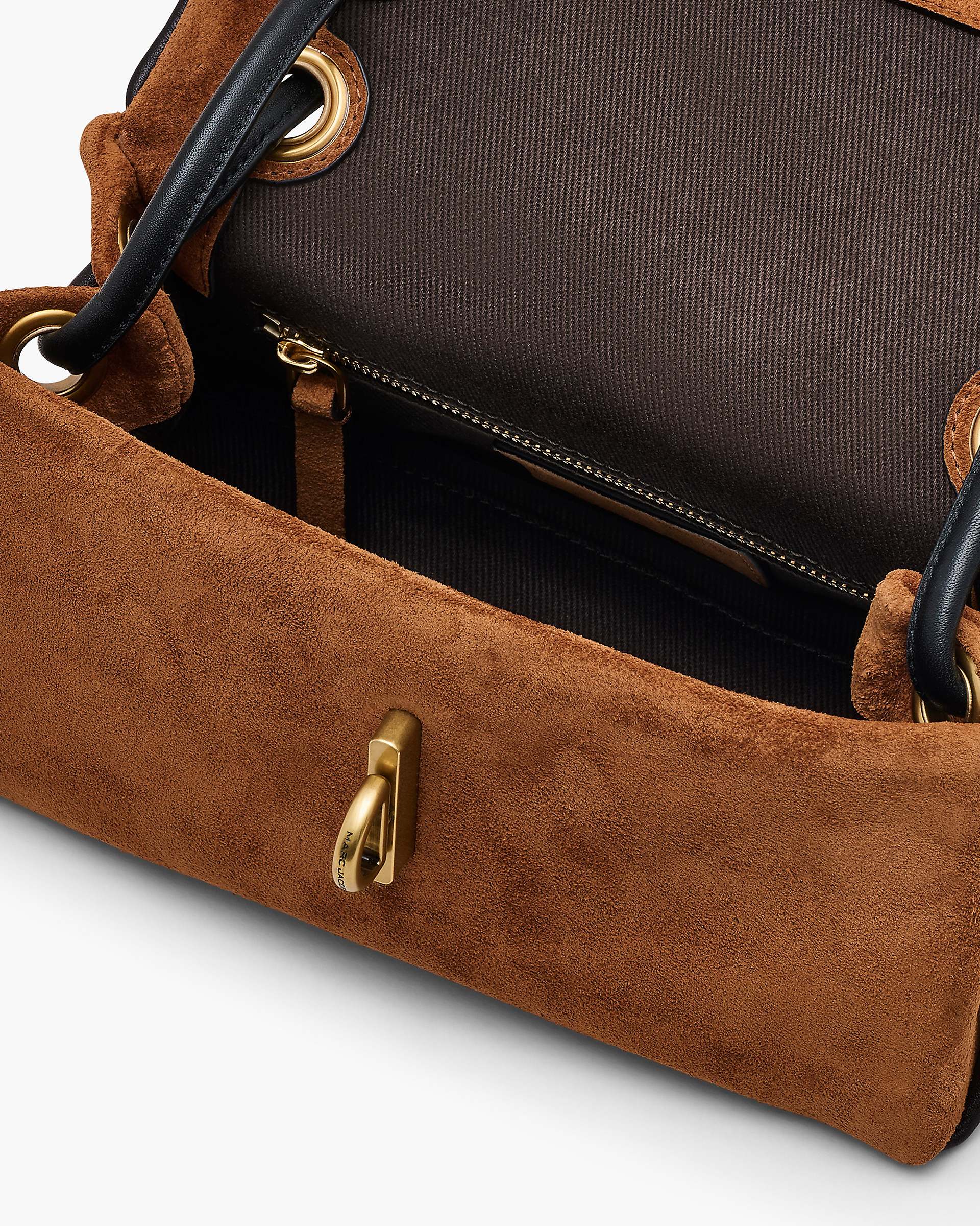 The Suede Mini Dual Shoulder Bag - Copper | Marc Jacobs online