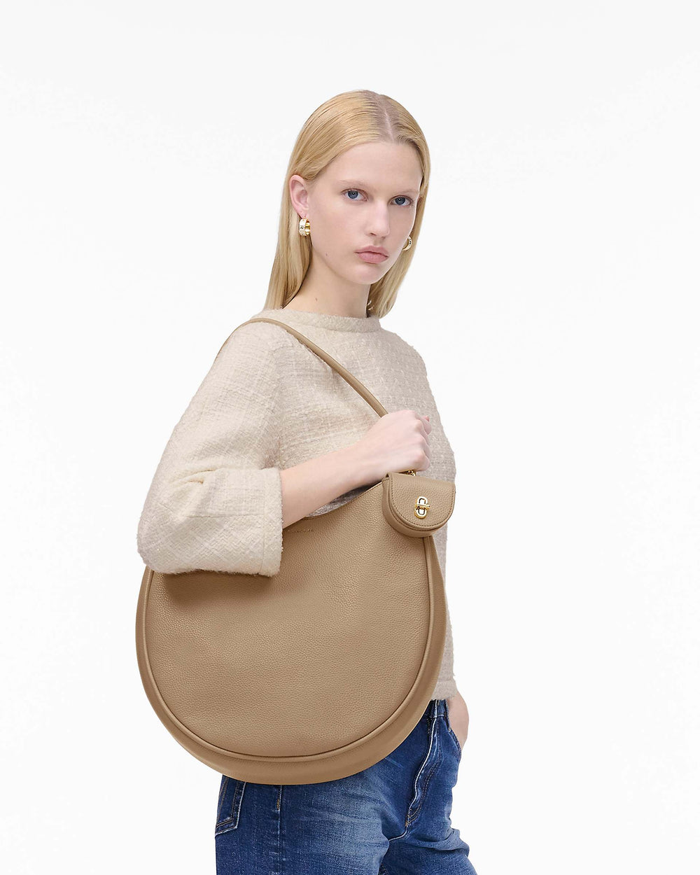 The Large Dual Hobo Bag - Camel | Marc Jacobs for sale